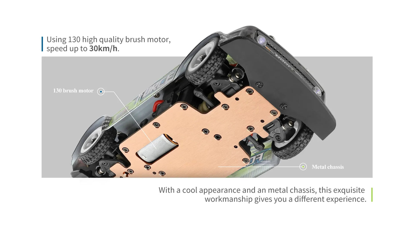 WLtoys 2.4G RC Drift Car 1/28 4WD 30KM/H Remote Control Car High Speed Four Wheel Drive Radio Controlled Mini Racing Car Model