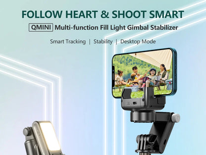 Q18 Gimbal Stabilizer Handheld Mobile Phone Selfie Stick Holder Fill Light Bluetooth for HUAWEI Xiaomi IPhone Follow Shoot Mode