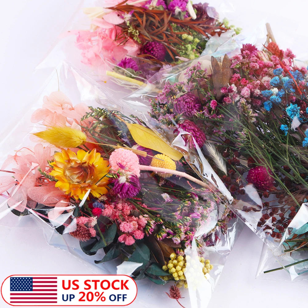 1 Bag Random Mixed Dried Flowers Handmade Candle Resin Epoxy Making Crafts US