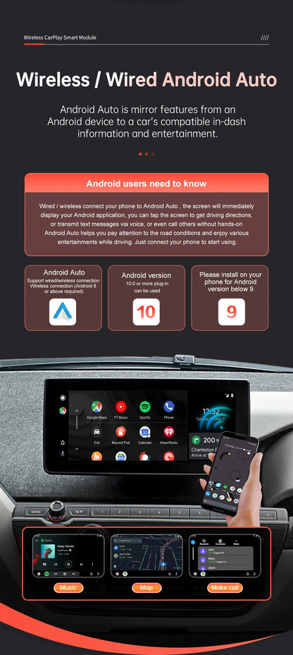 Wireless CarPlay For BMW i3 I01 NBT EVO System 2013-2020 with Android Auto Mirror Link AirPlay Car Play Rear Camera BT GPS - GOMARRD