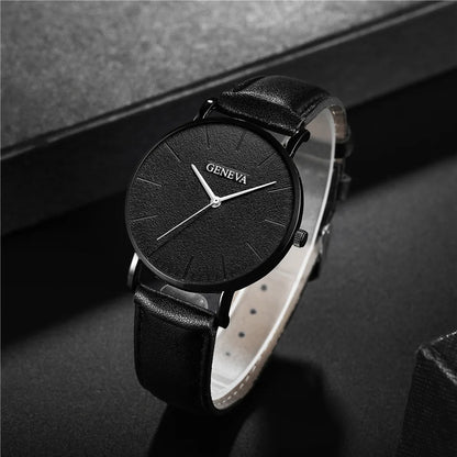 New Men Watch Luxury Bracelet Set Fashion Business Brown Leather Quartz Wrist Watches for Men Gift Set Relogio Masculino NO BOX