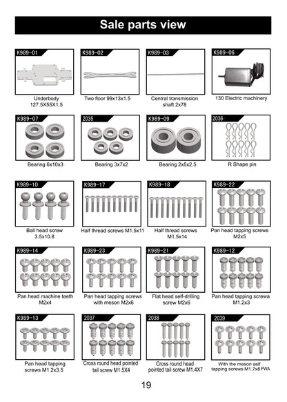 WLtoys 1/28 284131 RC Original Spare Parts Receiving Board Motor Gear Body Pillar Anti-Collision Components Wheel Tire Parts 1