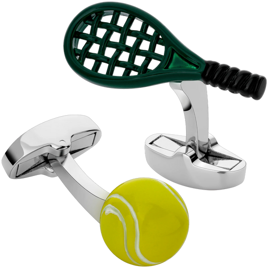 Novelty Tennis Cufflinks for Men with Gift Box