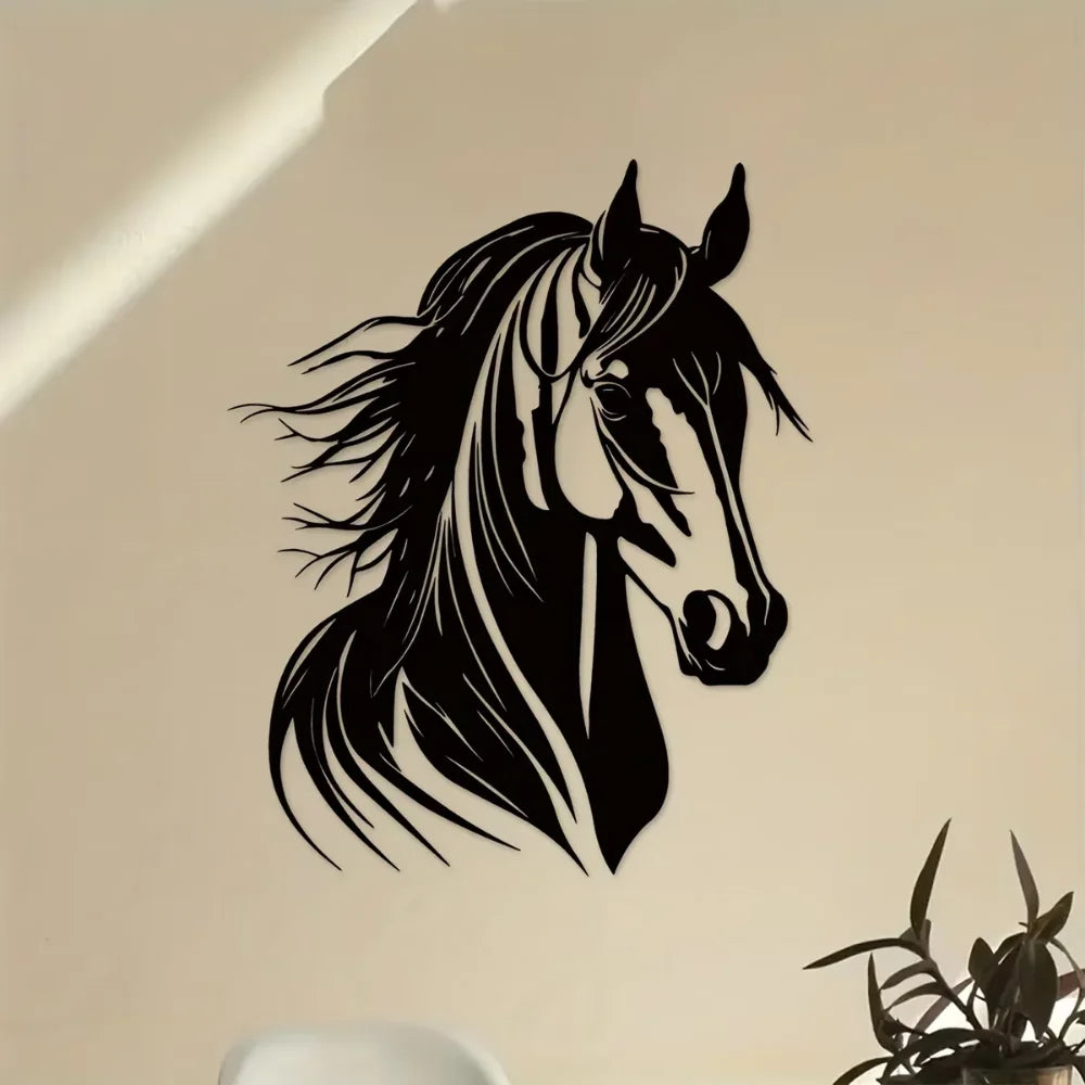 Charming 1pc Horse Head Wall Art Exquisite Metal Decor. Perfect indoors or outdoors. A great gift option farmhouse decor