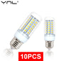 10PCS E27 LED Lamp 220V Corn Light Bulb 24 36 48 56 69 72 LEDs SMD 5730 Ampoule Bombillas Chandelier Lighting Candle LED Light