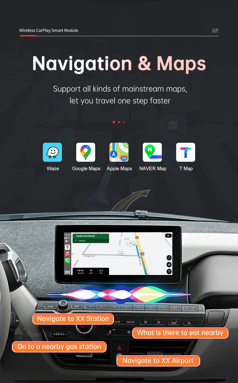 Wireless CarPlay For BMW i3 I01 NBT EVO System 2013-2020 with Android Auto Mirror Link AirPlay Car Play Rear Camera BT GPS - GOMARRD