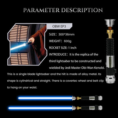 TXQSABER Obiwan Kenobi Lightsaber Neo Pixel SNV4 Proffie Smooth Swing Force Metal Hilt Led Strip Blade Laser Saber Cosplay Toys