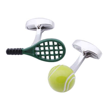 Novelty Tennis Cufflinks for Men with Gift Box