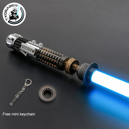 TXQSABER Obiwan Lightsaber Neo Pixel SNV4 Proffie Smooth Swing Metal Hilt Led Strip Blade Laser Saber Cosplay Toys Kenobi EP4 - GOMARRD