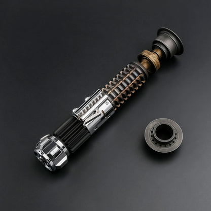 TXQSABER Lightsaber OBI WAN Skywalker EP4 Kenobi Laser Saber Metal Brass Hilt Jedi Master Replica Christmas Toy-No Blade - GOMARRD