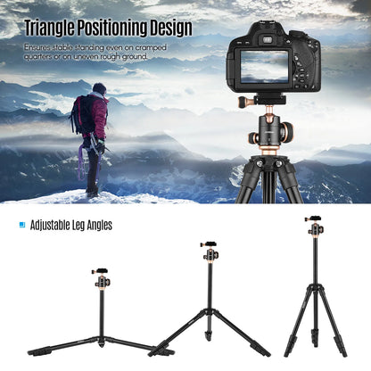 Andoer Q160SA Tripods Camera Tripod with Panoramic Ballhead Tripod for DSLR Digital Cameras Camcorder Canon Nikon Sony Camera