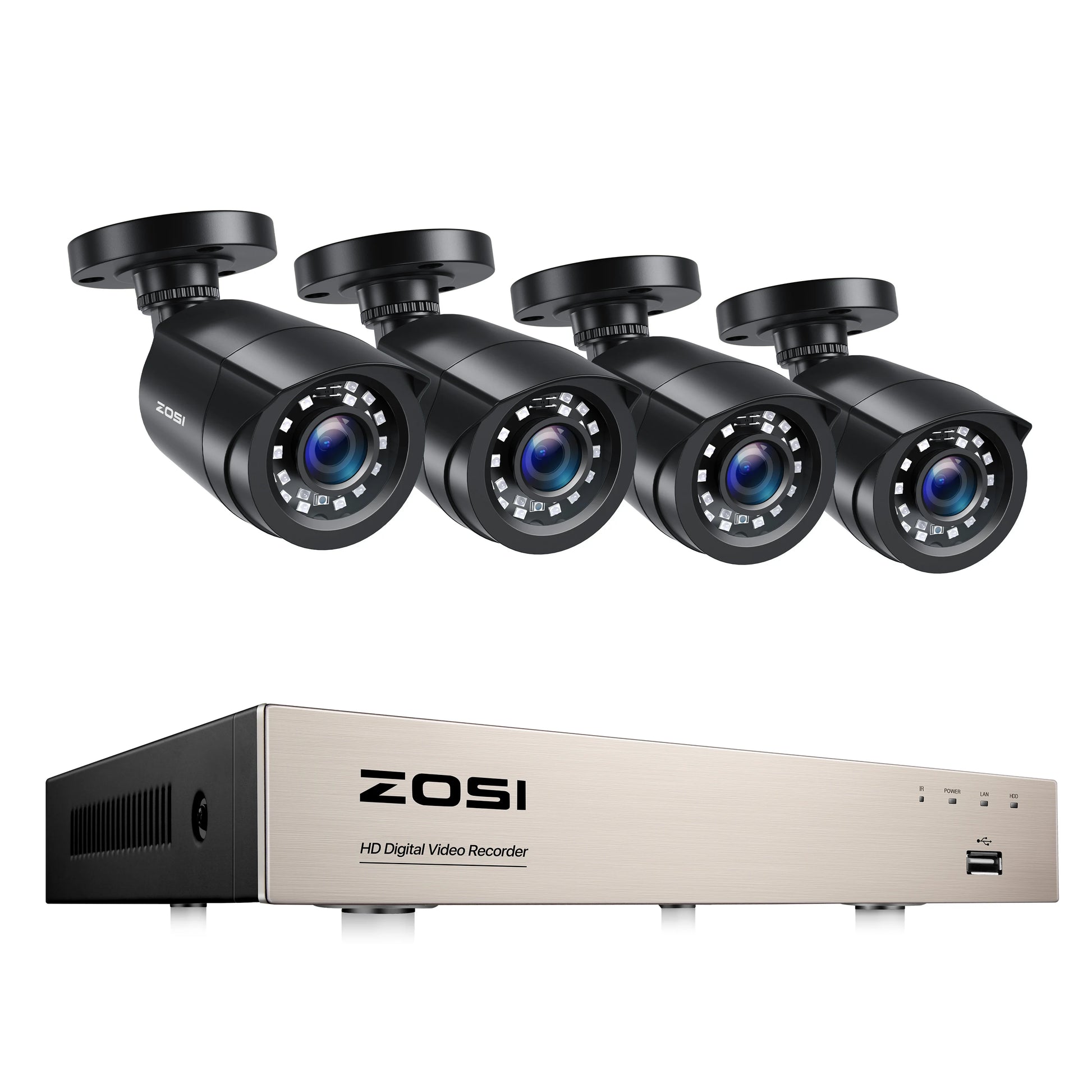 ZOSI 1080P 8CH TVI CCTV Video Surveillance Security Camera System Wired DVR Kit for Outdoor Indoor Home Waterproof Night Vision - GOMARRD