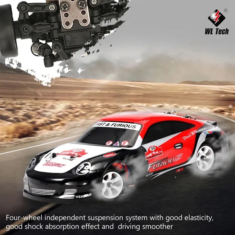 WLtoys 2.4G RC Drift Car 1/28 4WD 30KM/H Remote Control Car High Speed Four Wheel Drive Radio Controlled Mini Racing Car Model