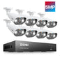 ZOSI 8MP CCTV System 8CH H.265+ 4K Ultra HD PoE NVR Kit Spotlight Siren Outdoor Video Surveillance IP Security Camera Set - GOMARRD