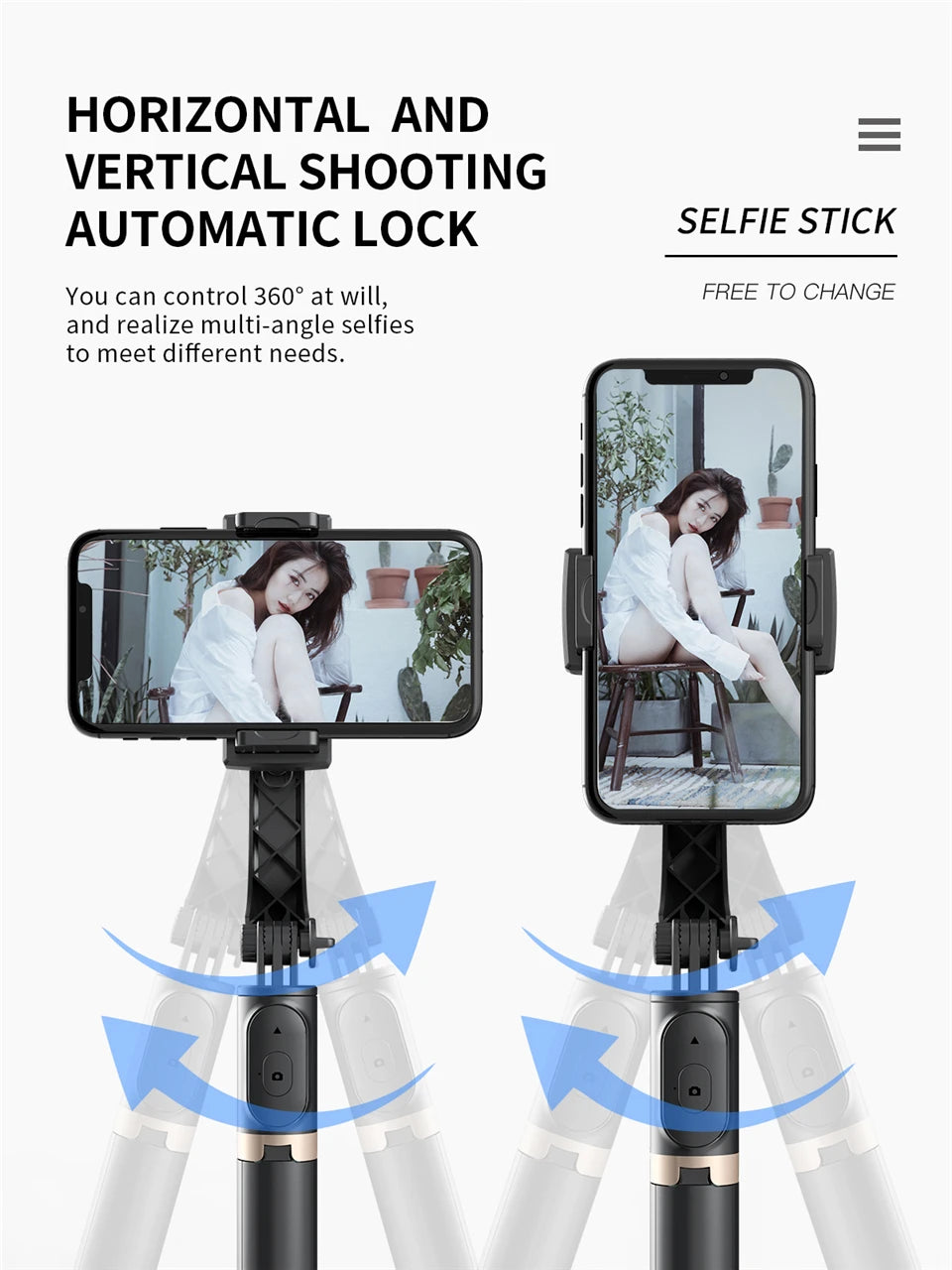 FGCLSY 2024 AI Video stabilizer Bluetooth selfie stick tripod Gimbal Stabilizer For Smartphone Live vertical shooting bracket