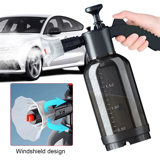 2L Hand Pump Foam Sprayer Hand Pneumatic Foam Cannon Snow Foam Pot High Pressure Car Wash Spray Bottle for Car Home Cleaning