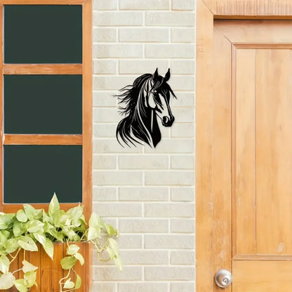 Charming 1pc Horse Head Wall Art Exquisite Metal Decor. Perfect indoors or outdoors. A great gift option farmhouse decor