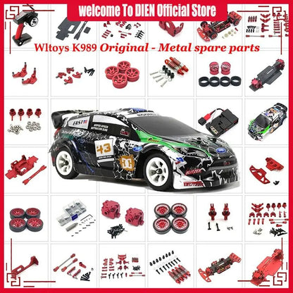 Wltoys K989 284161 284010  284131 K969 1/28 Rc Car Metal PO Parts Six-Piece Set  Car Accessories  Rc Cars for Adults