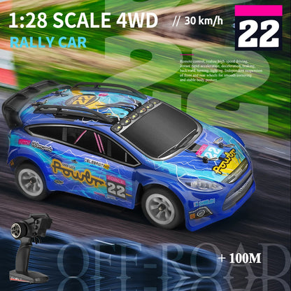 WLtoys 2.4G RC Drift Car 1/28 4WD 30KM/H Remote Control Car High Speed Four Wheel Drive Radio Controlled Mini Racing Car Model