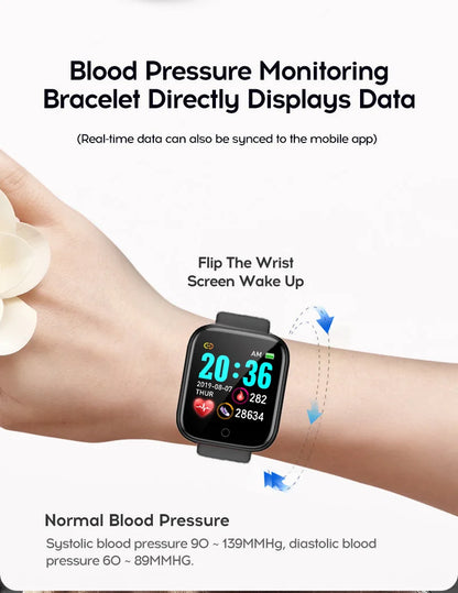 2024 New Smart Watch Men Smart Watch Heart Rate Monitor Blood Pressure Fitness bracelet Gift for IOS and Android Smartphones Y68