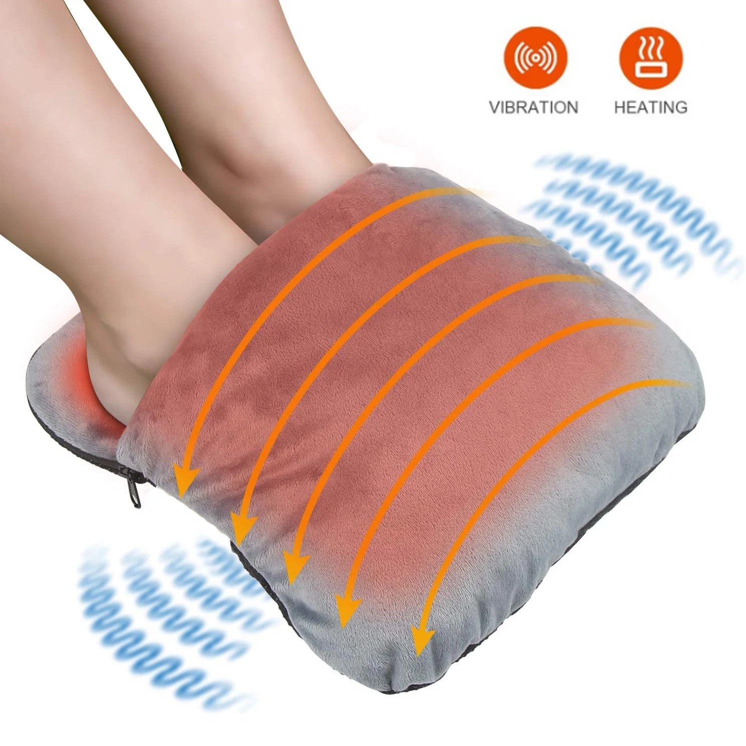 Winter Universal Electric Foot Heating Pad USB Charging Washable Household Foot Warmer Heater Soft Plush Foot Warming Mat 29cm - GOMARRD