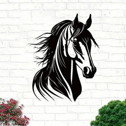 Charming 1pc Horse Head Wall Art Exquisite Metal Decor. Perfect indoors or outdoors. A great gift option farmhouse decor