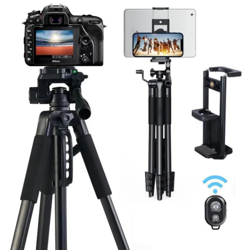 Aluminum alloy camera tripod tripod for mobile phones, tablets, live streaming, expandable and convenient stand with Bluetooth