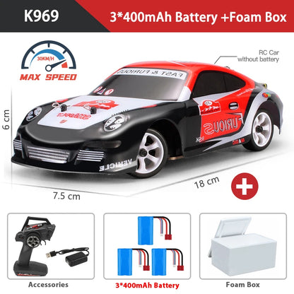 WLtoys 2.4G RC Drift Car 1/28 4WD 30KM/H Remote Control Car High Speed Four Wheel Drive Radio Controlled Mini Racing Car Model