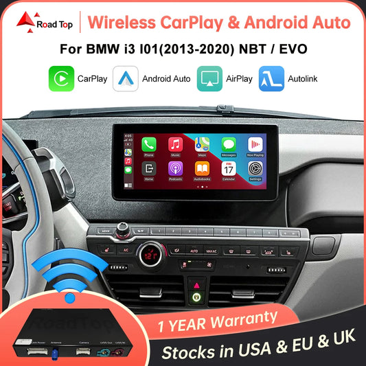 Wireless CarPlay For BMW i3 I01 NBT EVO System 2013-2020 with Android Auto Mirror Link AirPlay Car Play Rear Camera BT GPS - GOMARRD