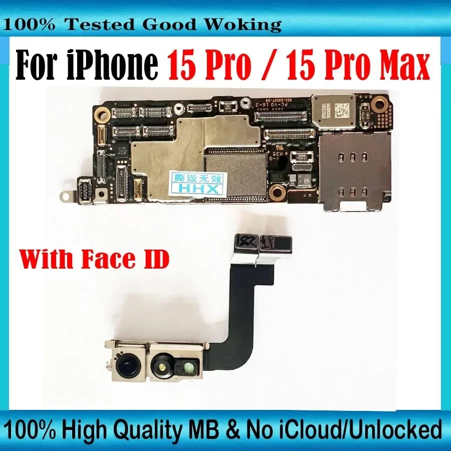 Fully Tested Mainboard For iPhone 15 Pro Max Motherboard 128gb 256gb Unlocked Face ID Good Tested Clean iCloud Logic Board Face - GOMARRD