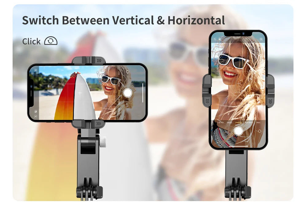 Q18 Gimbal Stabilizer Handheld Mobile Phone Selfie Stick Holder Fill Light Bluetooth for HUAWEI Xiaomi IPhone Follow Shoot Mode