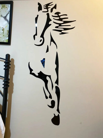 Horses Acrylic Wall Stickers Room Decoration Restaurant Background Art Living Room Bathroom Room Decor Mirror Wall Sticker