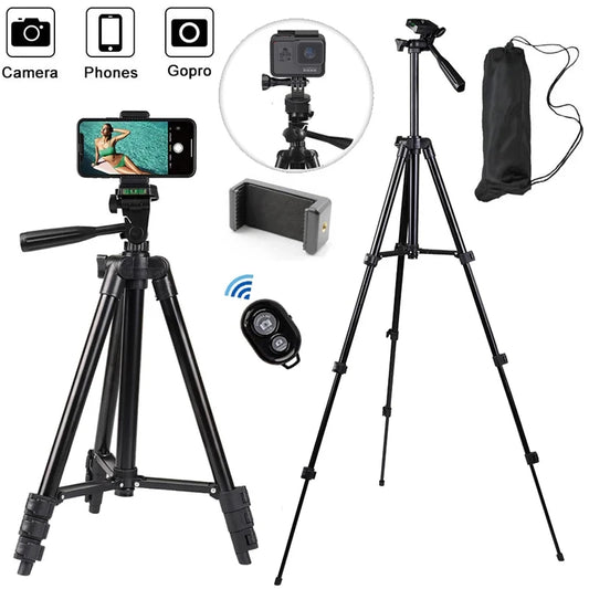 Tripod for Phone Lightweight Camera Tripod Stand with Bluetooth Selfie Remote Phone Holder Video Photography for iPhone Xiaomi