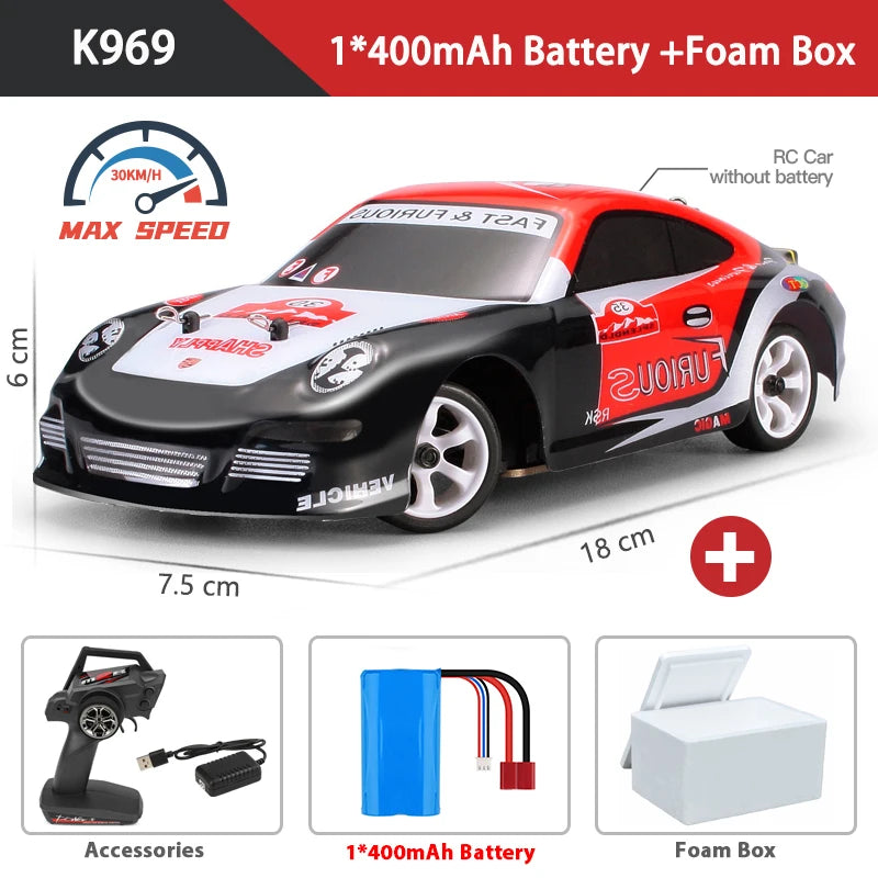 WLtoys 2.4G RC Drift Car 1/28 4WD 30KM/H Remote Control Car High Speed Four Wheel Drive Radio Controlled Mini Racing Car Model