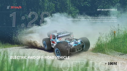 WLtoys 2.4G RC Drift Car 1/28 4WD 30KM/H Remote Control Car High Speed Four Wheel Drive Radio Controlled Mini Racing Car Model