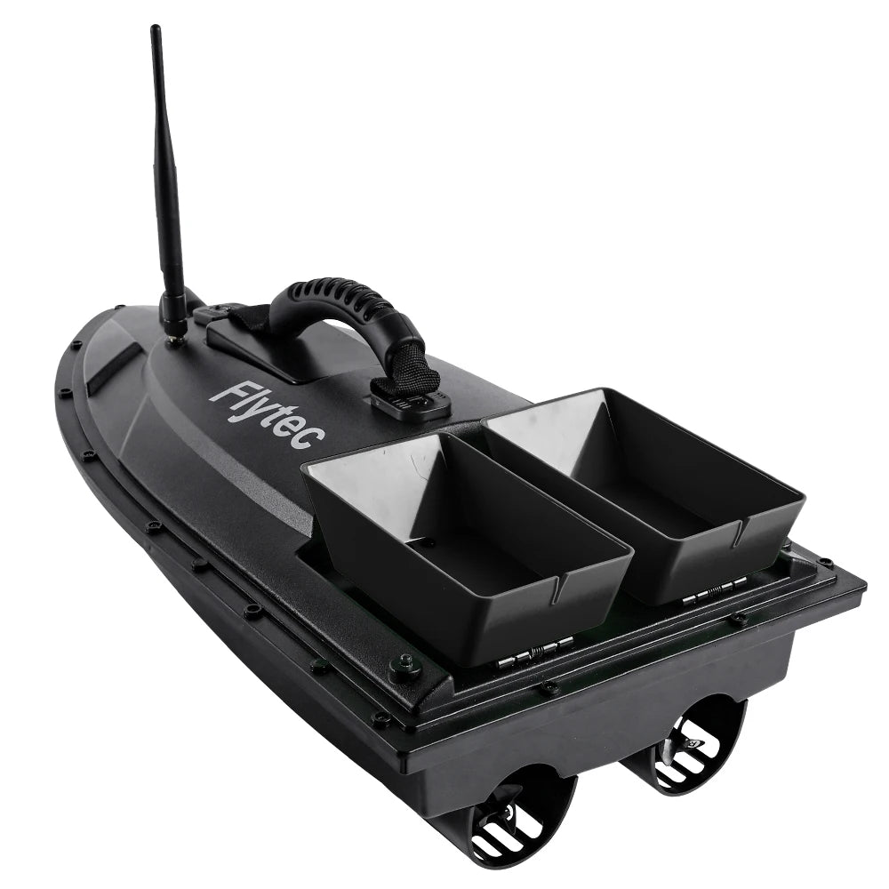 Flytec Fishing Bait Boat 500m Remote Control Bait Boat Dual Motor Fish Finder 1.5KG Loading with LED Light for Fishing