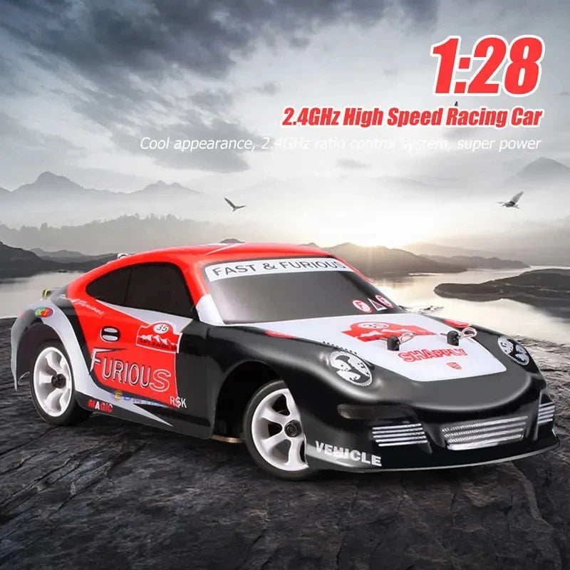 WLtoys 2.4G RC Drift Car 1/28 4WD 30KM/H Remote Control Car High Speed Four Wheel Drive Radio Controlled Mini Racing Car Model