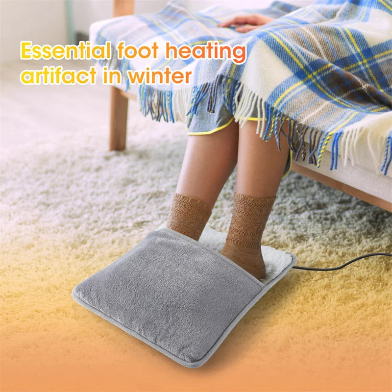 Electric Foot Warmer Portable Usb Heating Pad Soft Plush Washable Feet Heater Household Office Improve Sleeping Warming Mat 발난로 - GOMARRD