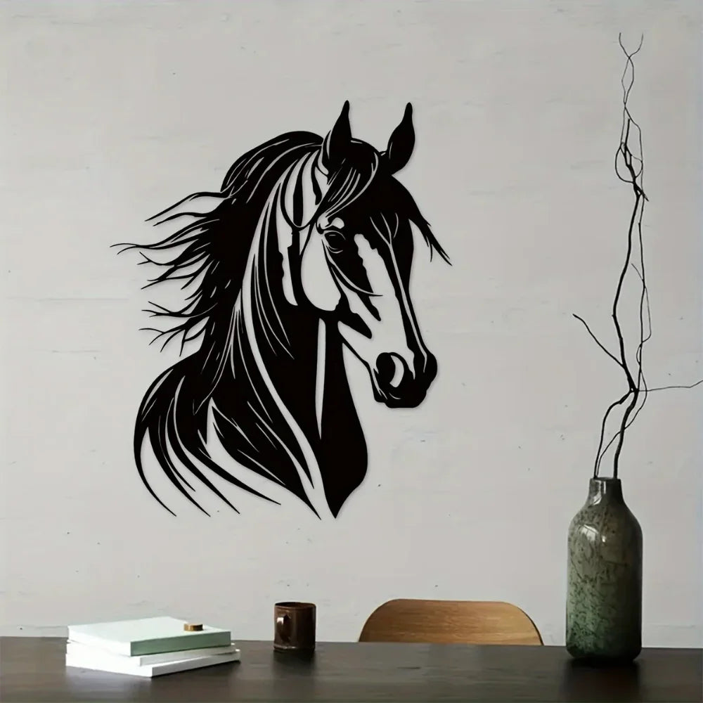 Charming 1pc Horse Head Wall Art Exquisite Metal Decor. Perfect indoors or outdoors. A great gift option farmhouse decor