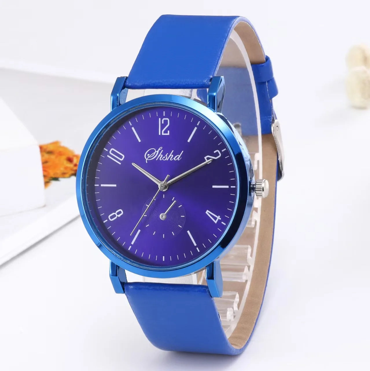 WOKAI high quality Men's Luxury belt Fashion quartz watch Men's Rome Business Student Sport waterproof glow-in-the-dark clock