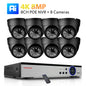 KANTURE 8CH 4K CCTV Camera System 8MP Ai Human Detection Indoor Outdoor Dome POE Ip Camera Night Vision Video Surveillance Kit