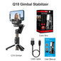 Q18 Gimbal Stabilizer Handheld Mobile Phone Selfie Stick Holder Fill Light Bluetooth for HUAWEI Xiaomi IPhone Follow Shoot Mode