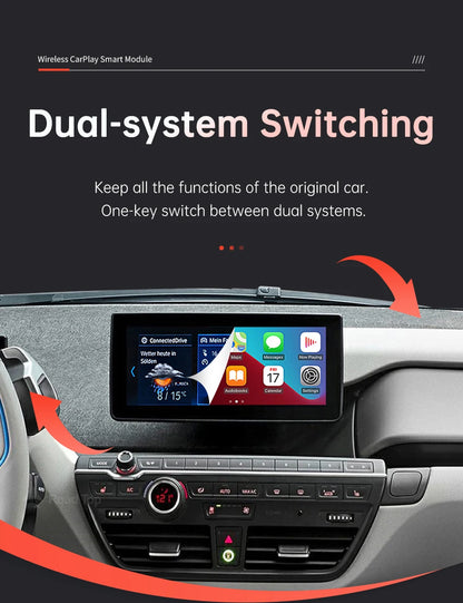 Wireless CarPlay For BMW i3 I01 NBT EVO System 2013-2020 with Android Auto Mirror Link AirPlay Car Play Rear Camera BT GPS - GOMARRD