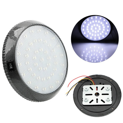 46LED 12V LED Car Interior Reading Light Automobiles Car Dome Roof Ceiling Interior Light White Round Style Bulb Reading Lamp