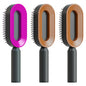 Self Cleaning Hair Brush For Women One-key Cleaning Hair Loss Airbag Massage Scalp Comb Anti-Static Hairbrush