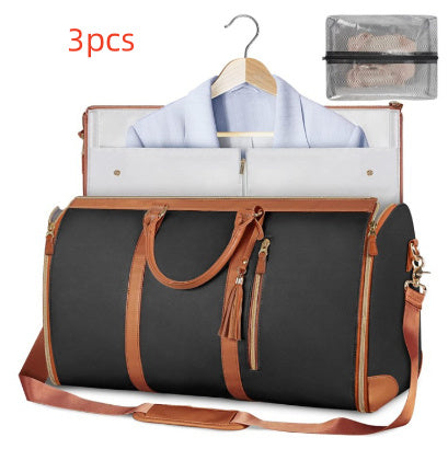 Large Capacity Travel Duffle Bag Women's Handbag Folding Suit Bag Waterproof Clothes Totes - GOMARRD