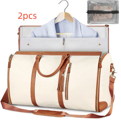 Large Capacity Travel Duffle Bag Women's Handbag Folding Suit Bag Waterproof Clothes Totes - GOMARRD