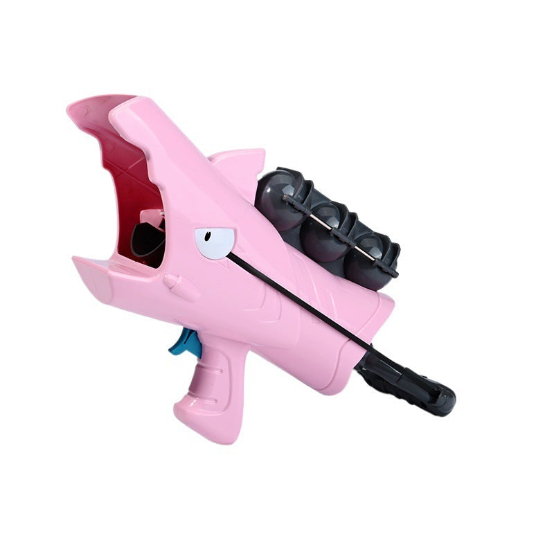 Children's Outdoor Snow Shark Cute Cartoon Snowball Gun  Launcher Clip  Fight Toy