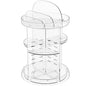 360 Rotating Makeup Organizer For Vanity Storage Adjustable Spinning Beauty And Skincare Organizer,Clear Acrylic Carousel Cosmetic Display Cases,Bathroom Counter Lazy Susan Skin Care Holder